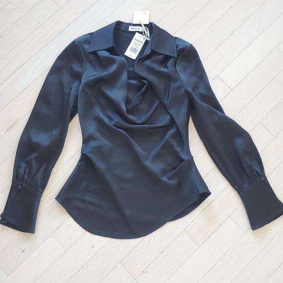 Jonathan SIMKHAI ! Symone Long Sleeve Cowl Top (US/2) - Picture 7 of 16